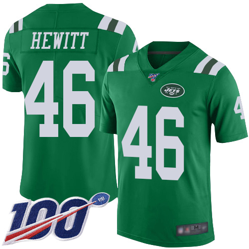 New York Jets Limited Green Youth Neville Hewitt Jersey NFL Football #46 100th Season Rush Vapor Untouchable->youth nfl jersey->Youth Jersey